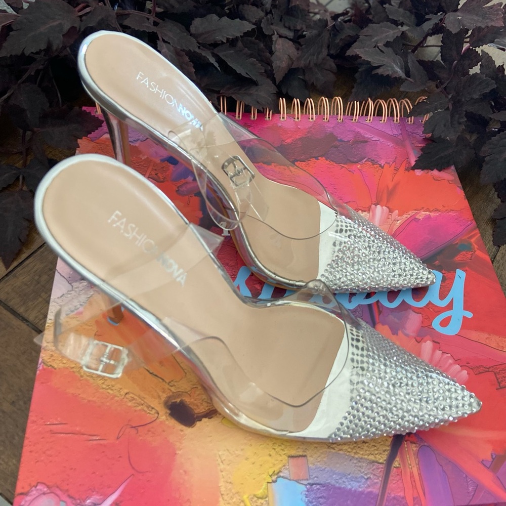 Elegant Silver Women's Heels